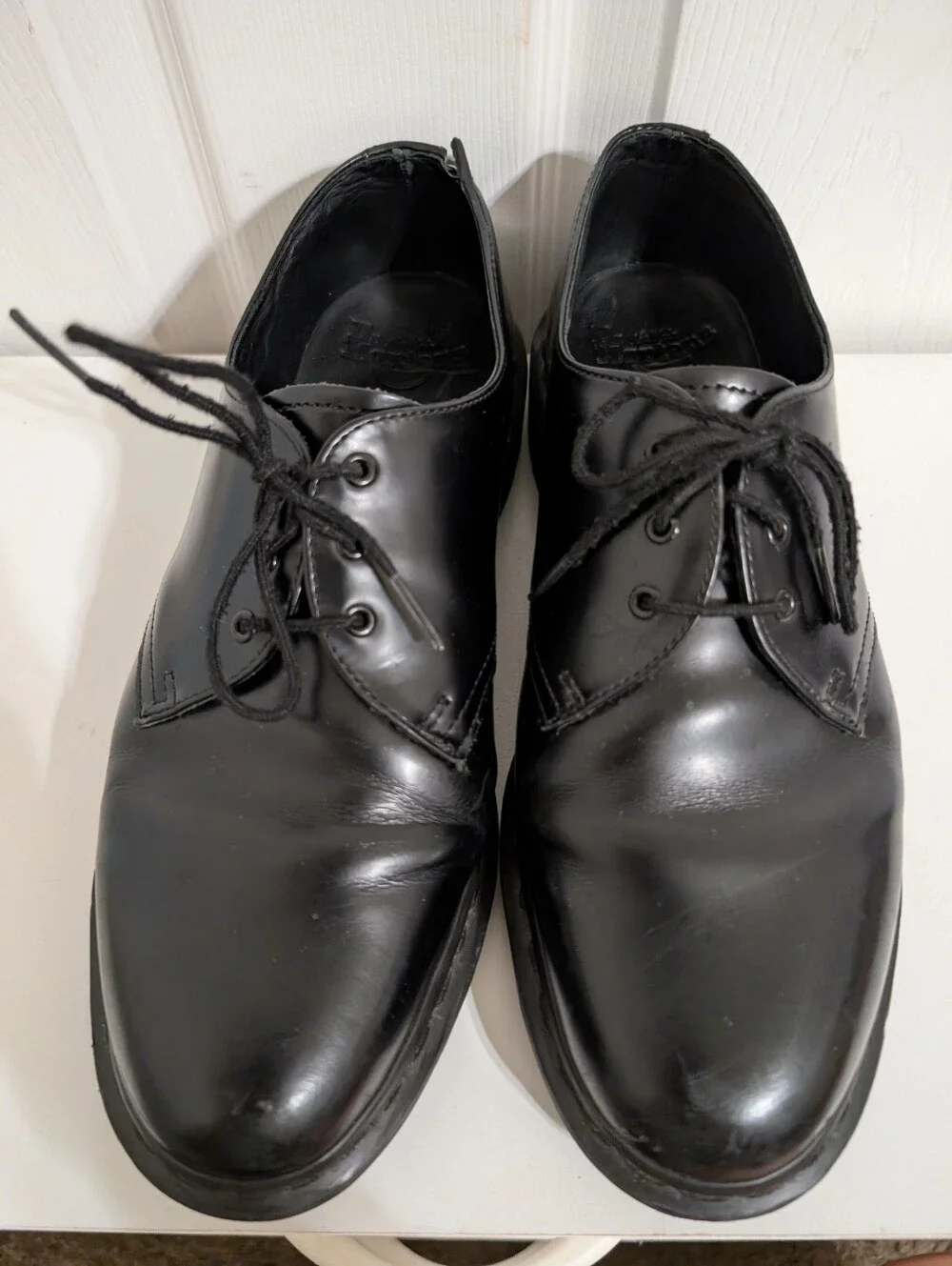 Dr Martens Shoes Mens SIze 10 Mono Smooth Leather Oxford Black Women 9